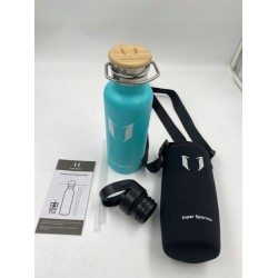 Super Sparrow Butelka na wodę ze stali nierdzewnej 500 ml bez BPA turkusowa