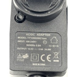 Outlet Oryginalny zasilacz TY1200200Z1mn napięcie 12 V 2 A moc 24 W AC