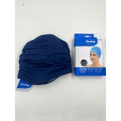 Outlet Fashy Damski turban do pływania z podszewką poliestrową granatowy