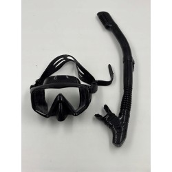 Okulary do nurkowania dla dorosłych regulowany pasek widok 180' + fajka