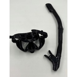 Okulary do nurkowania dla dorosłych regulowany pasek widok 180' + fajka