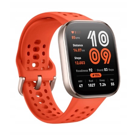 USZKODZONY Smartwatch Amazfit Bip 6 czerwony 340 mAh Bluetooth ekran 1.97"