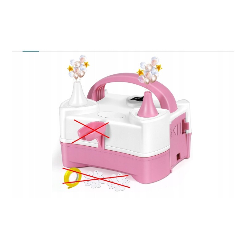 ELEKTRYCZNA POMPKA DO BALONÓW HELESIN 220V PODWÓJNA DYSZA SZYBKA WYDAJNA