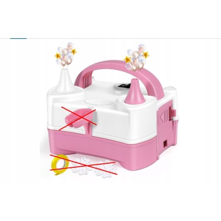 ELEKTRYCZNA POMPKA DO BALONÓW HELESIN 220V PODWÓJNA DYSZA SZYBKA WYDAJNA