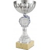 Outlet Srebrny Puchar Trofeum sportowe rozmiar 20 cm srebrno-niebieskie