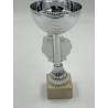 Outlet Srebrny Puchar Trofeum sportowe rozmiar 20 cm srebrno-niebieskie
