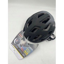 Outlet Kask rowerowy regulowany LED z tyłu DUNLOP rozmiar M czarny OPIS