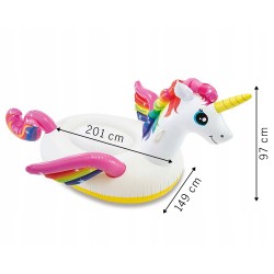 Outlet Dmuchany jednorożec 201 x 140 x 97 cm INTEX 57561 OPIS
