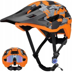 Favoto Lekki kask rowerowy z daszkiem regulowany rozmiar L 59-61 cm