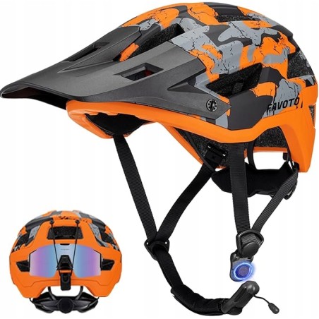 Favoto Lekki kask rowerowy z daszkiem regulowany rozmiar L 59-61 cm