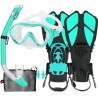 Zestaw do nurkowania dla dzieci z rurką płetwami i maską przeciwmgielną