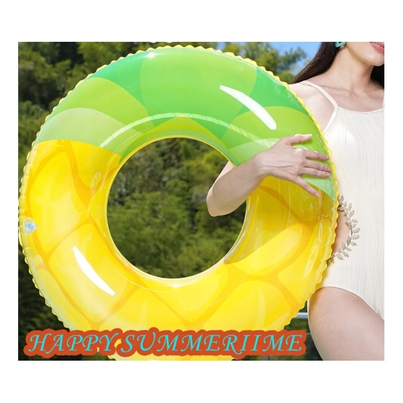 Nadmuchiwane koło do pływania na basen ananas 84 cm x 38 cm OPIS