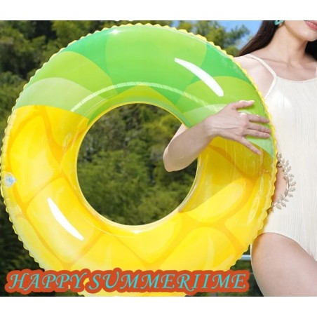 Nadmuchiwane koło do pływania na basen ananas 84 cm x 38 cm OPIS