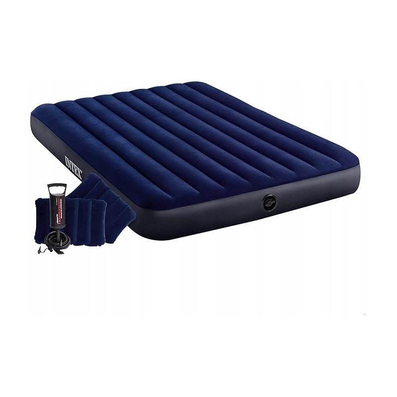 Outlet Materac dwuosobowy Intex 203 x 152 x 25 cm niebieski OPIS