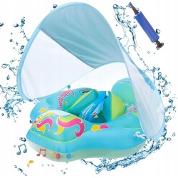 Koło do pływania dla niemowląt z odpinanym daszkiem przeciwsłonecznym OPIS