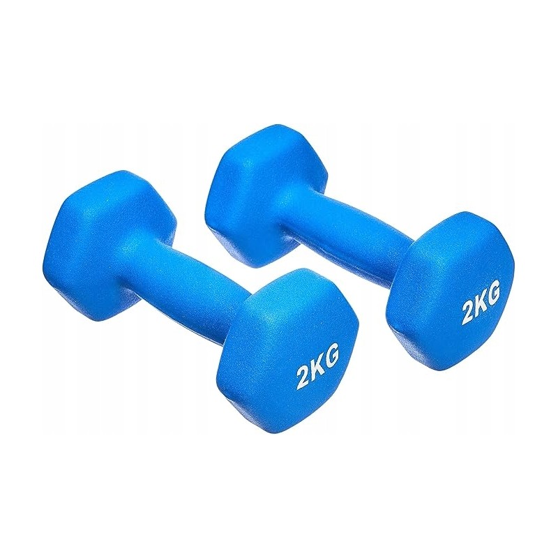 Outlet Amazon Basics para hantli neoprenowych 4 kg (2 x 2 kg) niebieskie
