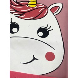 ROSEMO Fartuch do malowania dla dzieci różowy z jednorożcem dł. 52cm OPIS