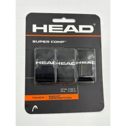 Outlet Owijka wierzchnia HEAD SUPER COMP OVERGRIP Czarna 0,50 mm 3 szt