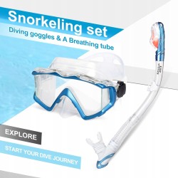 Outlet Zestaw do nurkowania Pano maska z 3 oknami okulary rurka elastyczna