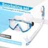 Outlet Zestaw do nurkowania Pano maska z 3 oknami okulary rurka elastyczna