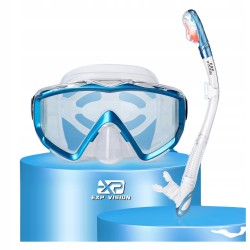 Outlet Zestaw do nurkowania Pano maska z 3 oknami okulary rurka elastyczna
