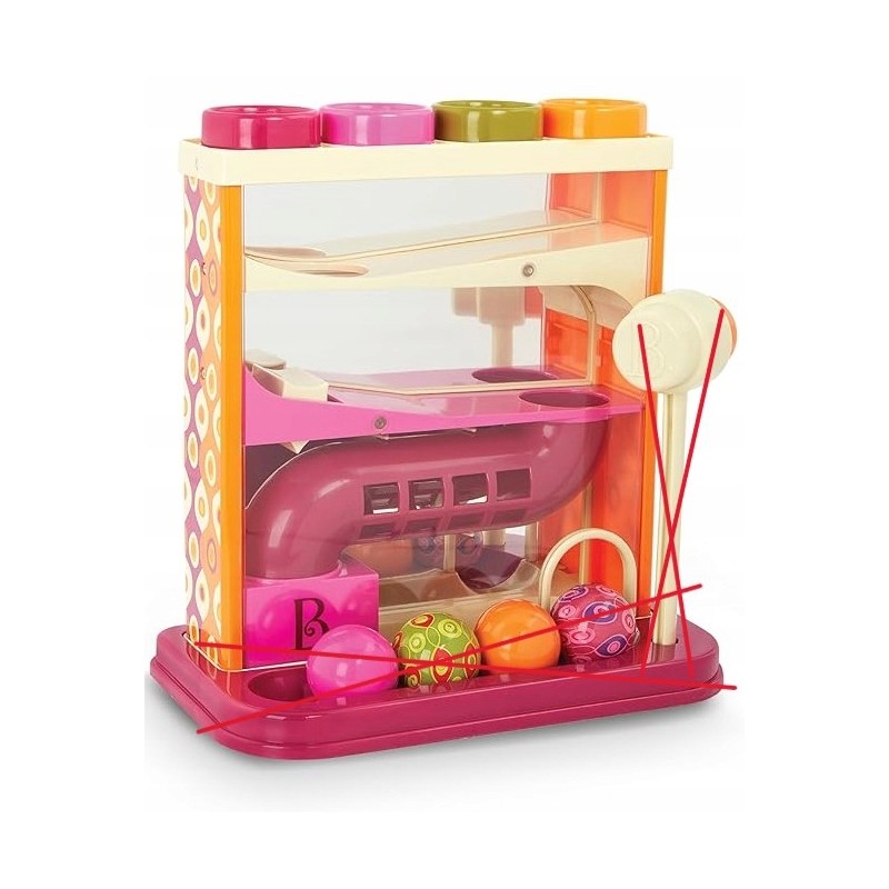 Outlet B.Toys Przebijanka-kulodrom Zabawka do uderzania dla dzieci OPIS