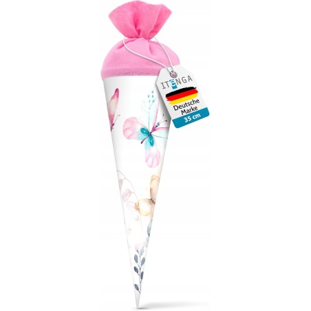 Itenga Róg obfitości Tyta na rozpoczęcie szkoły dł.35 cm filcowe zamknięcie