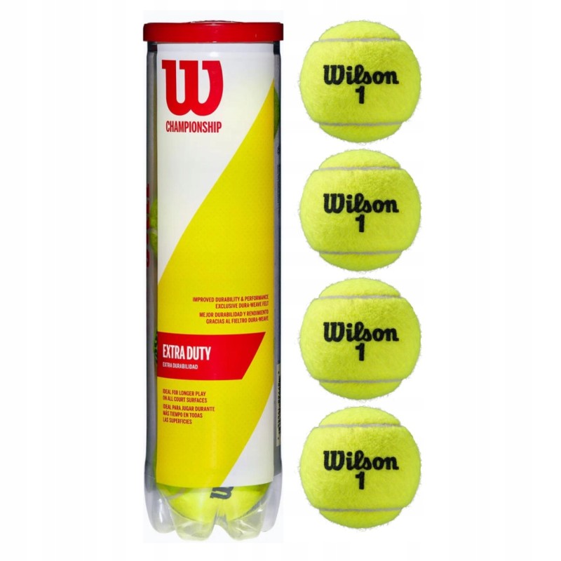 Outlet Piłki do tenisa ziemnego WILSON Championship Extra Duty 4 sztuki
