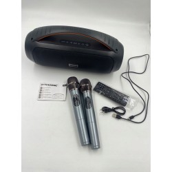 Dynasonic Przenośny głośnik Bluetooth D93 IPX7 LED + dwa mikrofony OPIS