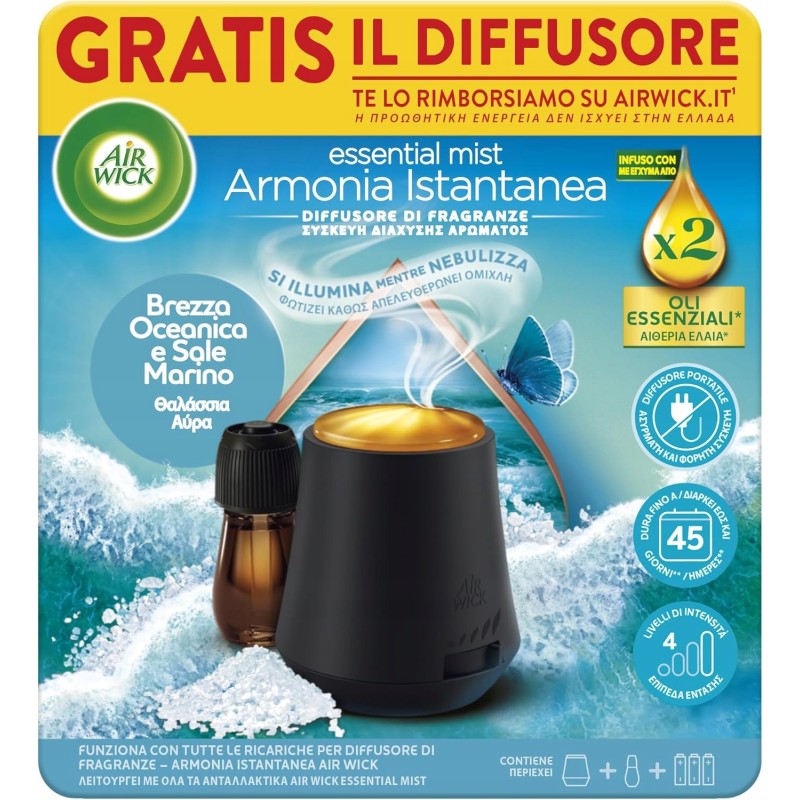 Airwick Instant Harmony odświeżacz powietrza bateryjny morska bryza 20 ml