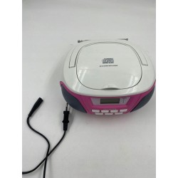 OUTLET BOOMBOX RADIOODTWARZACZ CD/MP3 BT Aiwa BBTU-300PK biało różowy OPIS