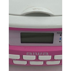 OUTLET BOOMBOX RADIOODTWARZACZ CD/MP3 BT Aiwa BBTU-300PK biało różowy OPIS