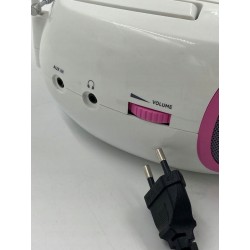 OUTLET BOOMBOX RADIOODTWARZACZ CD/MP3 BT Aiwa BBTU-300PK biało różowy OPIS