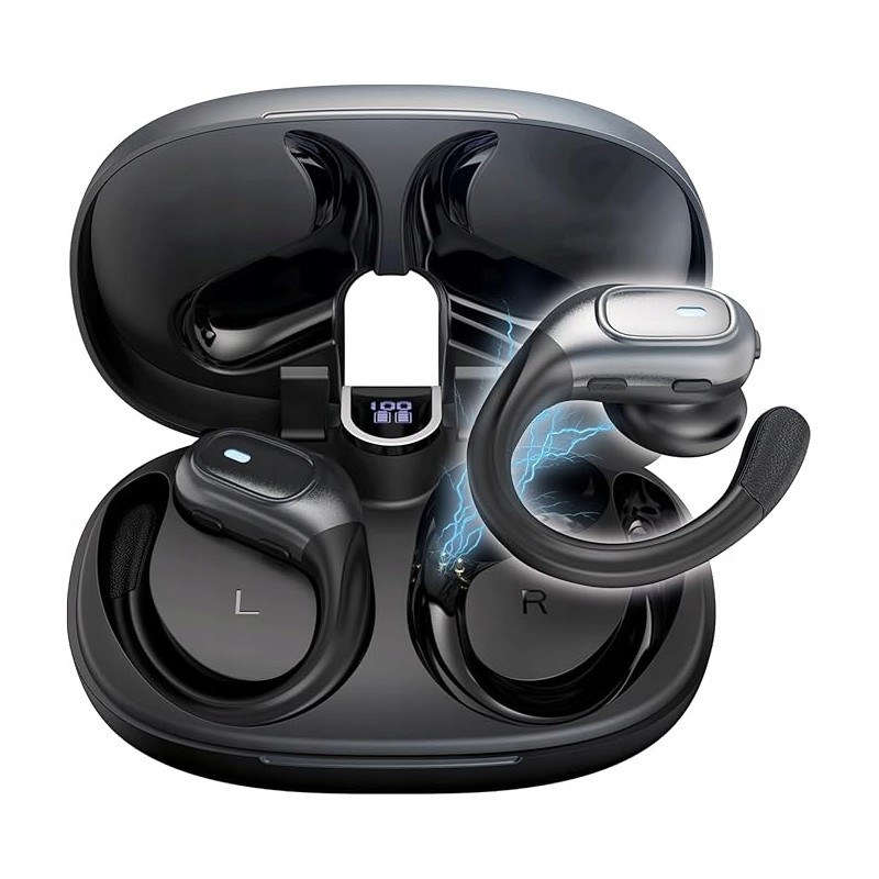 Słuchawki douszne PORTENTUM bezprzewodowe sportowe bateria 50 godzin DNS