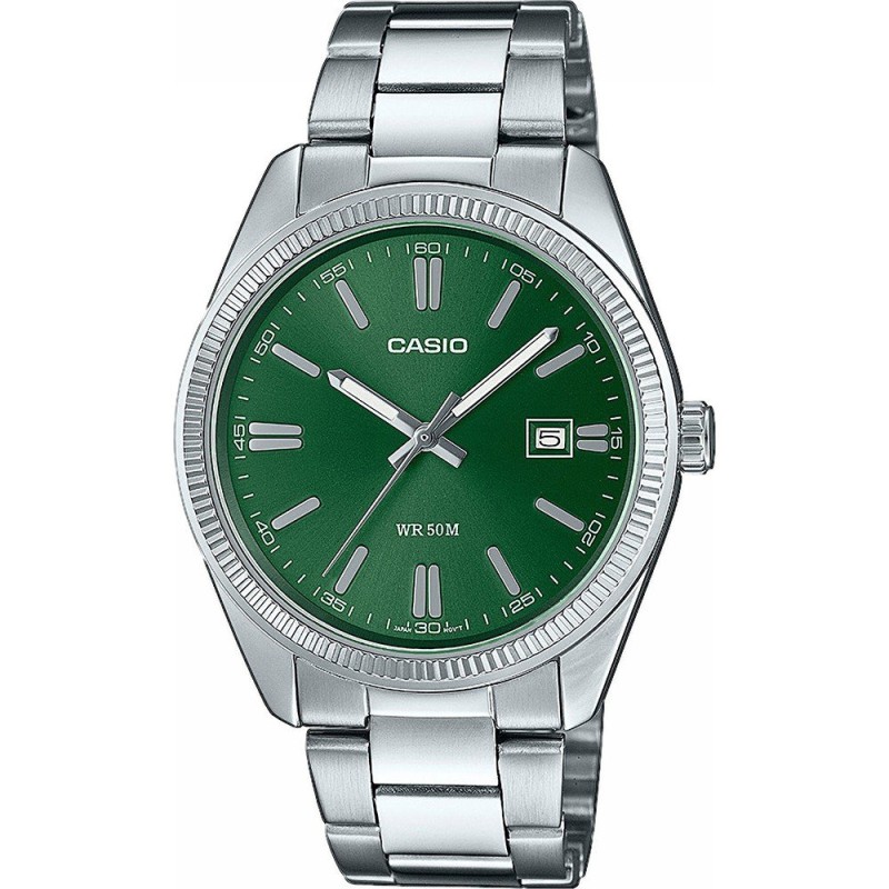 Outlet Zegarek Męski Casio MTP-1302PD-3AVEF srebrny bransoleta 38mm