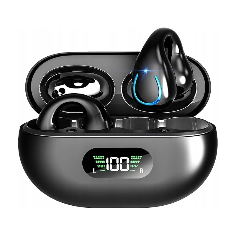 Outlet Słuchawki bezprzewodowe douszne EUQQ Cuffie Bluetooth 5.3 czarne