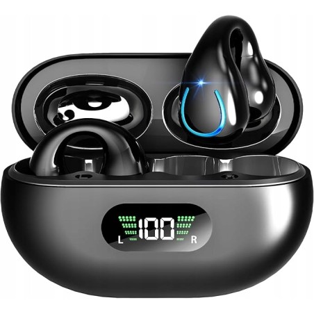 Outlet Słuchawki bezprzewodowe douszne EUQQ Cuffie Bluetooth 5.3 czarne