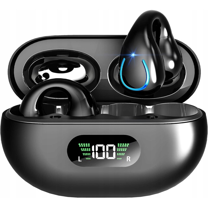 Outlet EUQQ Bezprzewodowe słuchawki douszne Bluetooth Open Ear USB-C IP6