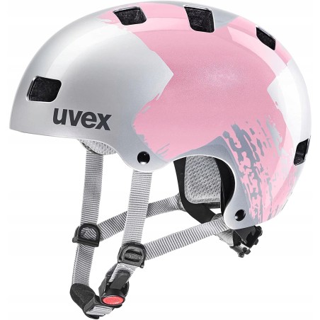 Outlet Kask rowerowy dziecięcy UVEX Kid 3 silver/rose 55-58 cm