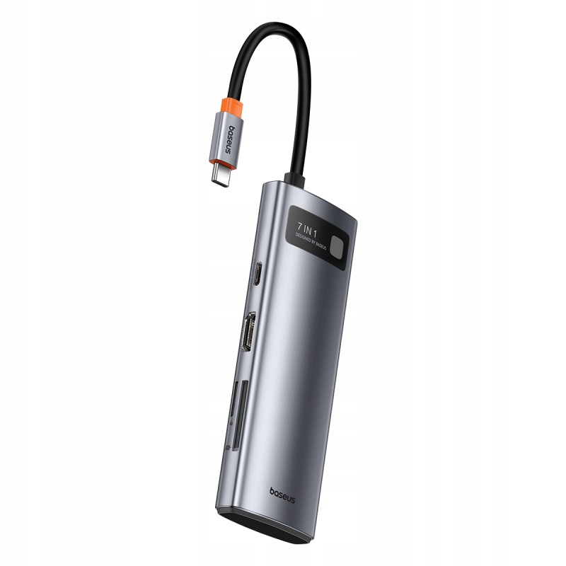 Outlet Hub BASEUS Metal Gleam BS-OH146 7w1 Typ-C 100W 60 MB/s USB 3.0