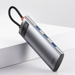 Outlet Hub BASEUS Metal Gleam BS-OH146 7w1 Typ-C 100W 60 MB/s USB 3.0