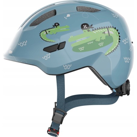 Outlet Kask rowerowy dziecięcy Abus Smiley 3.0 Blue Croco M 50-55cm OPIS