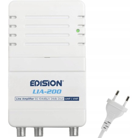 Outlet Wzmacniacz antenowy Edison LIA-200 DVB-T/T2 filtr 5G LTE wewnętrzny