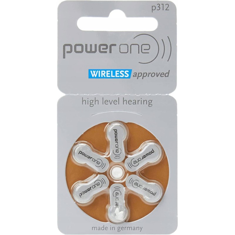 Outlet Bateria do aparatów słuchowych Power One 312 6 szt. 170 mAh 1.45 V