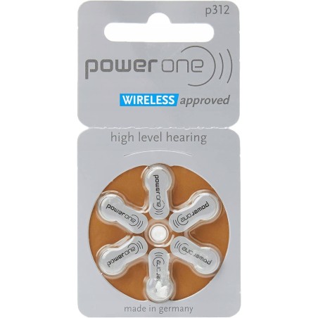 Outlet Bateria do aparatów słuchowych Power One 312 6 szt. 170 mAh 1.45 V