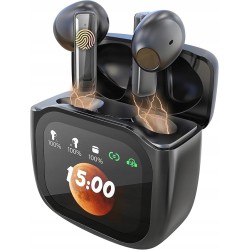 Słuchawki bezprzewodowe PORTENTUM ekran dotykowy Bluetooth 5.4 bateria 50h