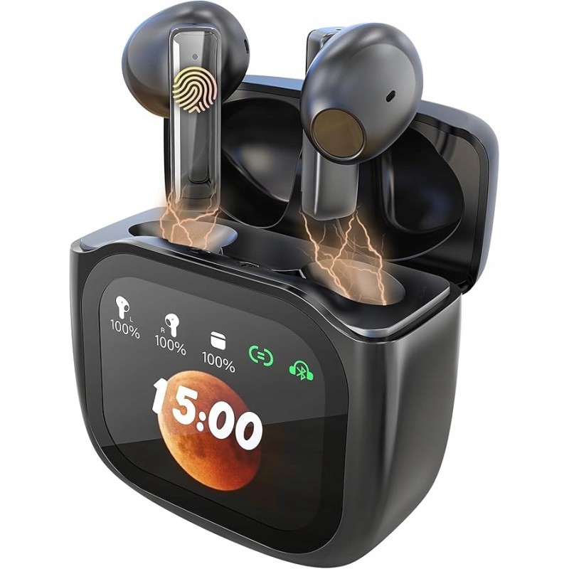 Słuchawki bezprzewodowe PORTENTUM ekran dotykowy Bluetooth 5.4 bateria 50h