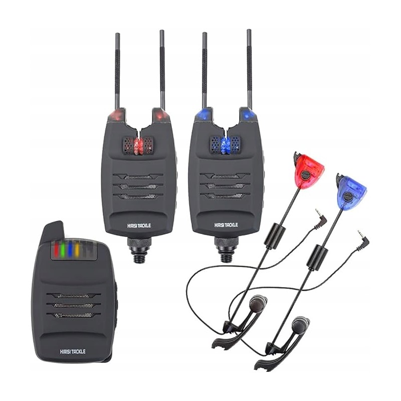 Hirisi Tackle Zestaw alarmowy do łowienia karpia i odbiornik z uchwytemOPIS