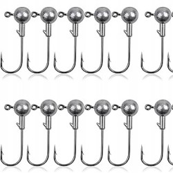 Główki jigowe gumowe haczyki wędkarskie z okrągłymi główkami jigowymi OPIS