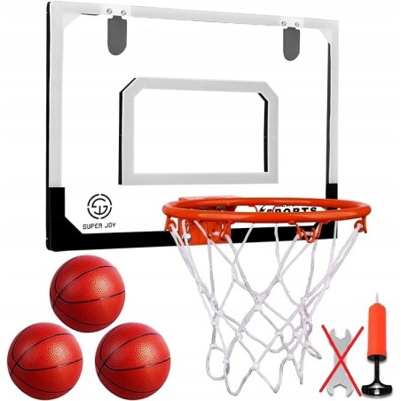 Outlet SUPER JOY Mini zestaw do koszykówki dla dzieci 3 piłki i tarcza OPIS